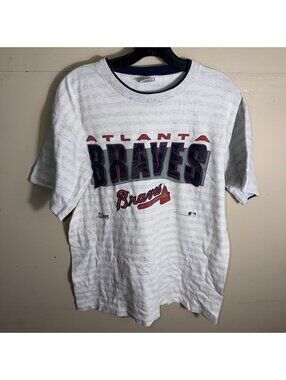 Salem Sportswear Atlanta Braves 1991 Single Stitch Shirt Mens MD Vtg y2k 90s